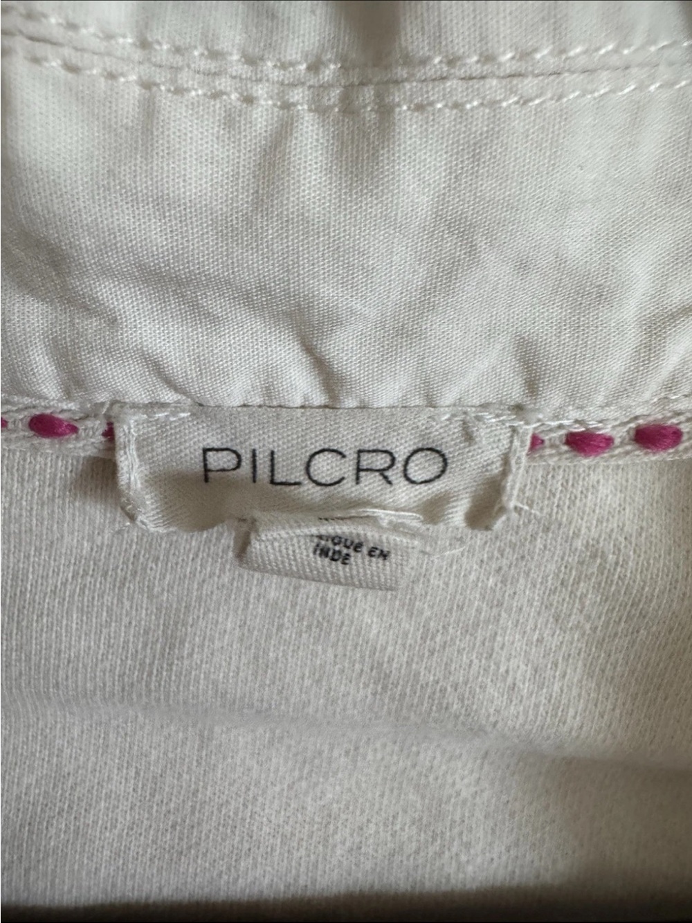 Anthropologie Pilcro Collegiate Rugby Top Cream Ivory Size M - Picture 4 of 7